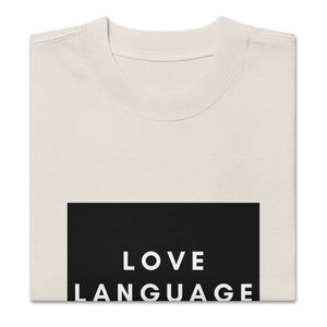 Love Language | Vintage Bone Oversized faded t-shirt