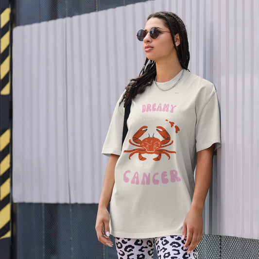 DREAMY CANCER Oversized faded t-shirt