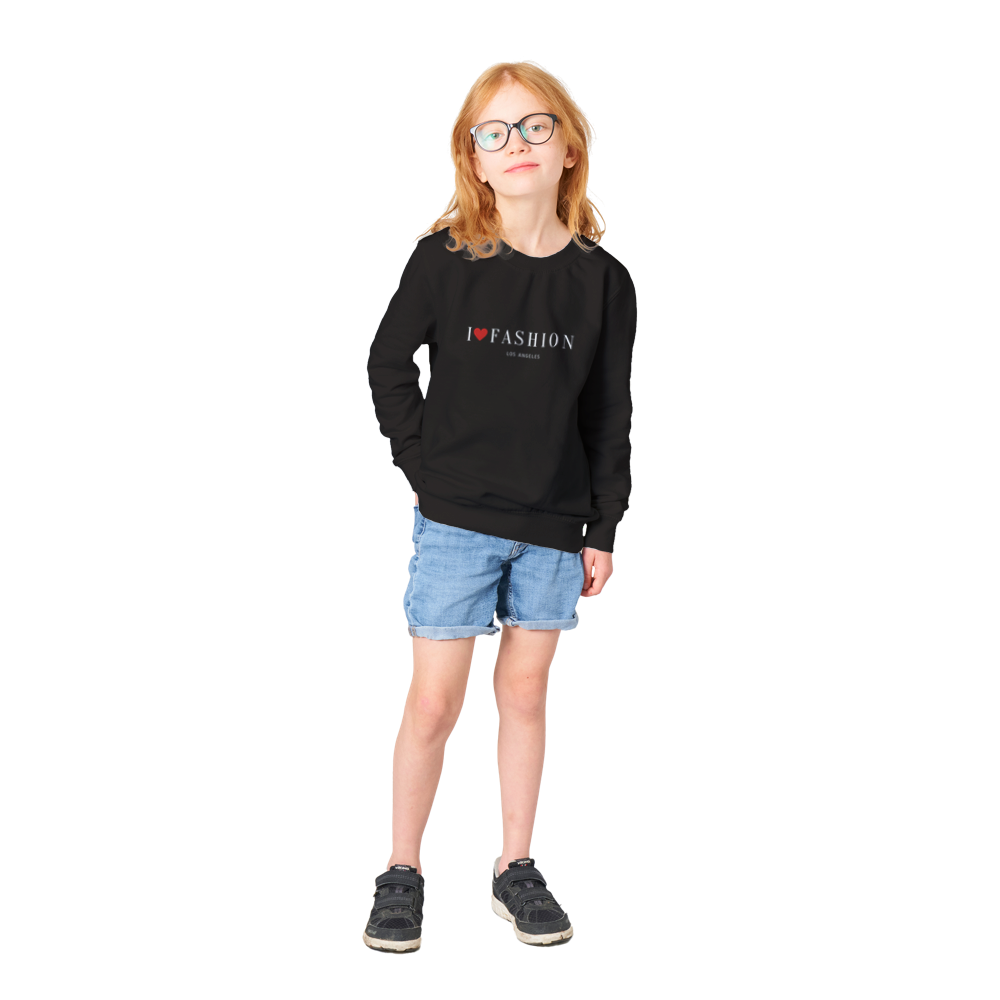 I Love Fashion Kids Crewneck Sweatshirt