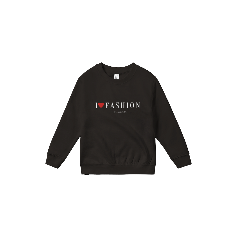 I Love Fashion Kids Crewneck Sweatshirt