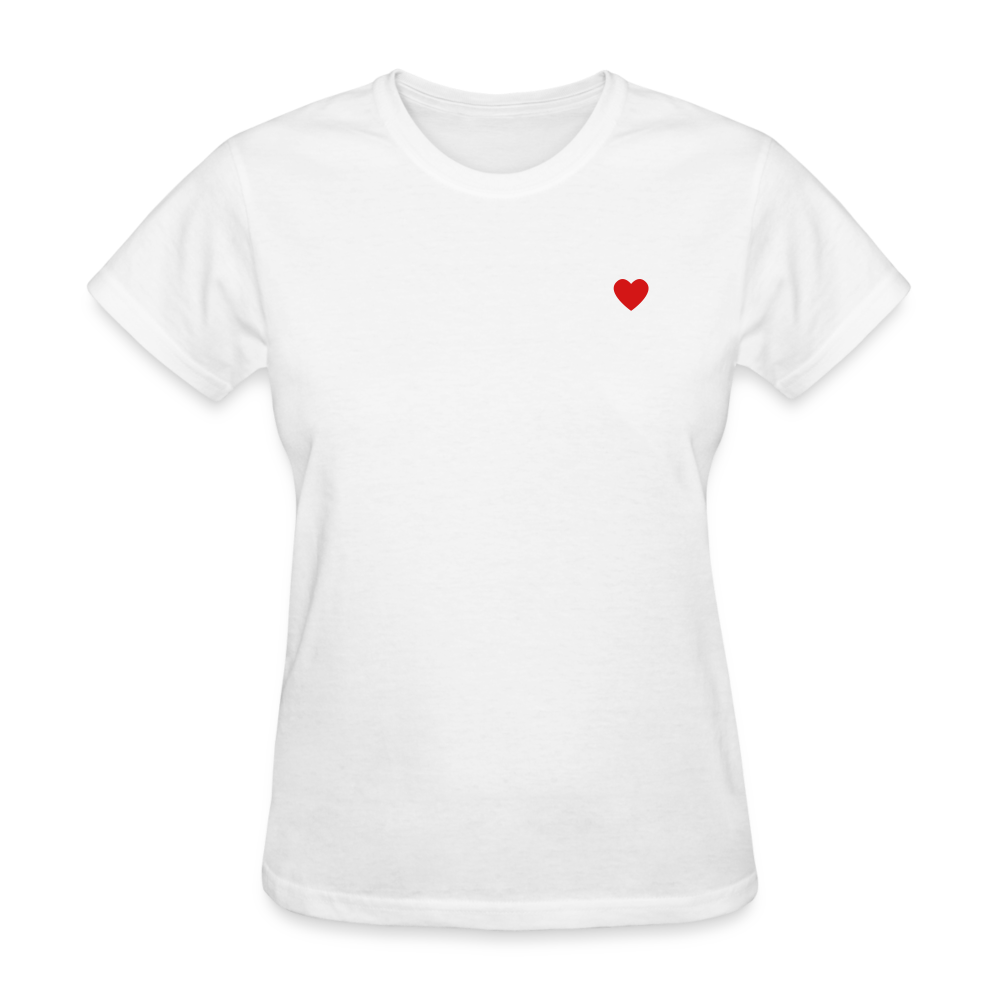 Mini Heart T - white