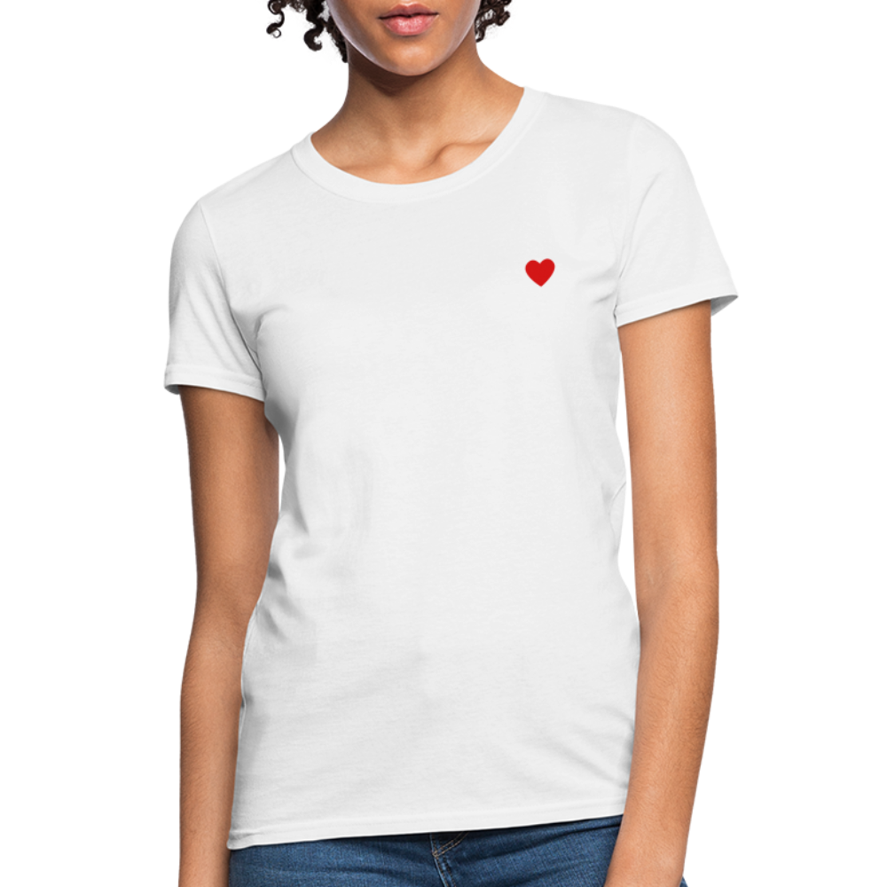 Mini Heart T - white