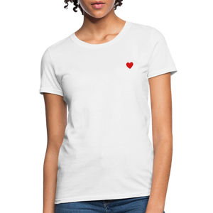 Mini Heart T - white